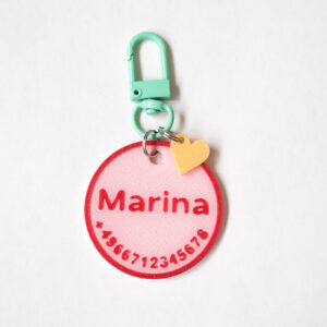 Pet ID Tag / Strawberry Pink